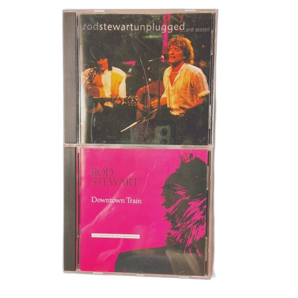 2 Rod Stewart CDs Unplugged Downtown Train - Picture 1 of 2